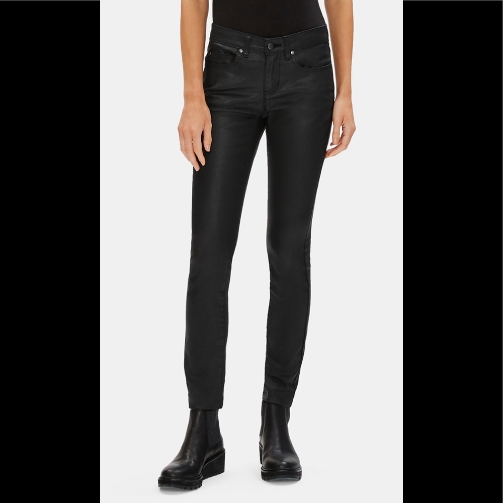 EILEEN FISHER ORGANIC COTTON WAXED SKINNY JEAN